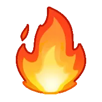 animated fireplace flame logo